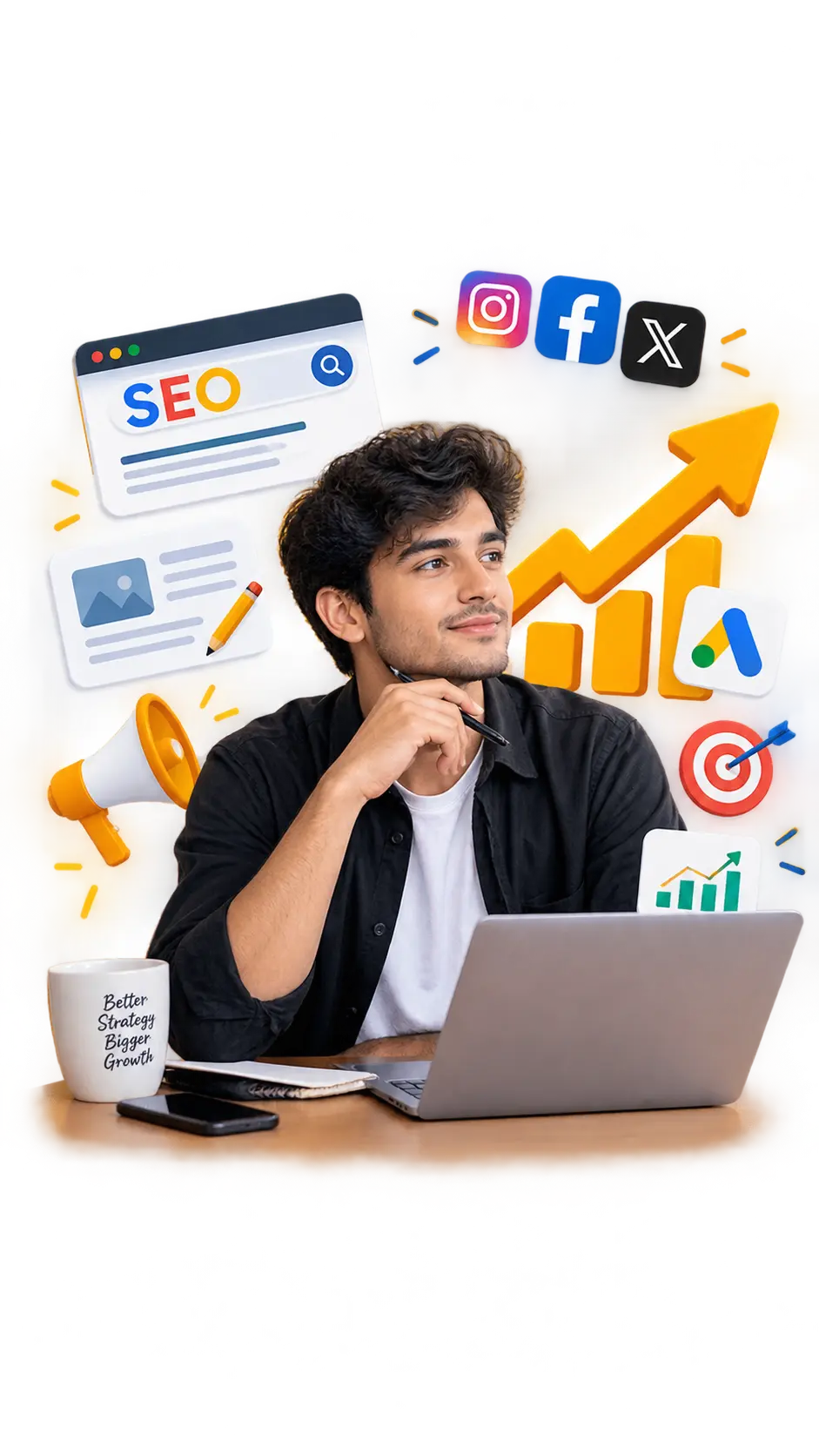 Digital Marketing Strategies for Your Business with SEO, social media, content marketing and paid advertising